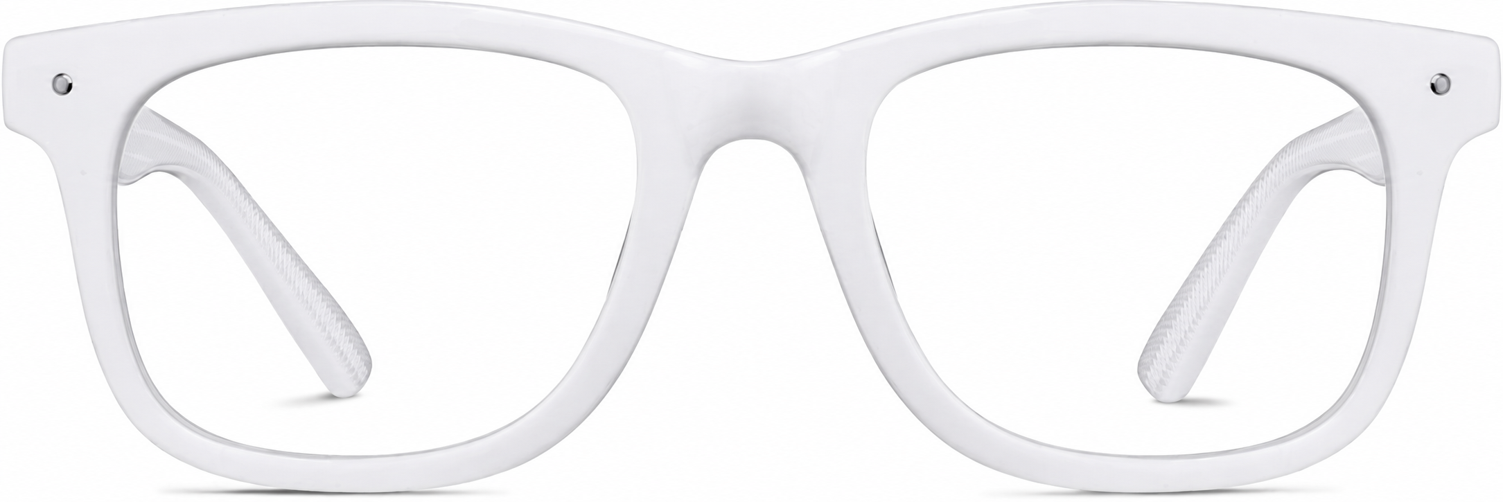 White Square Eyeglasses · White · reference