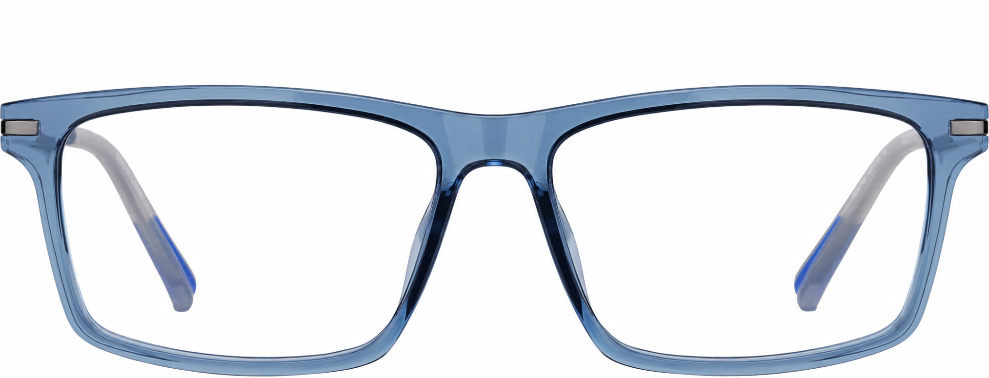 Blue Rectangle Glasses · Blue · reference