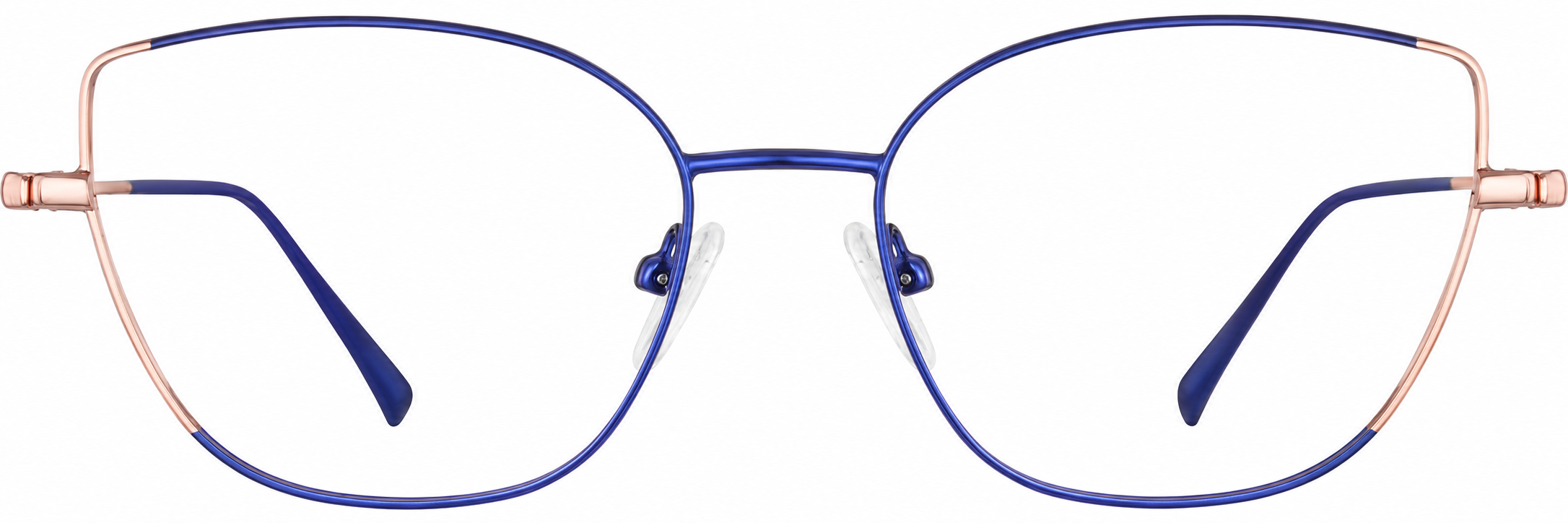 Blue/Rose Gold Cat-Eye Glasses · Blue/Rose Gold · reference
