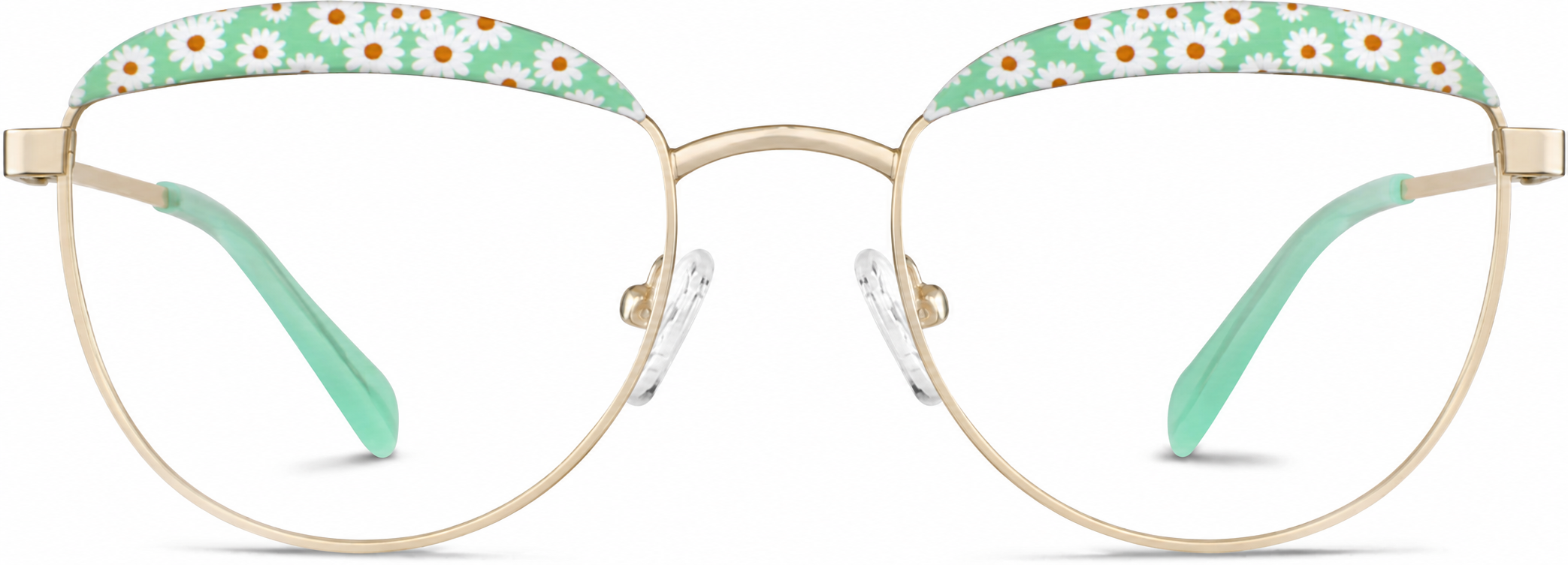 Mint/Gold Round Glasses · Mint/Gold · reference