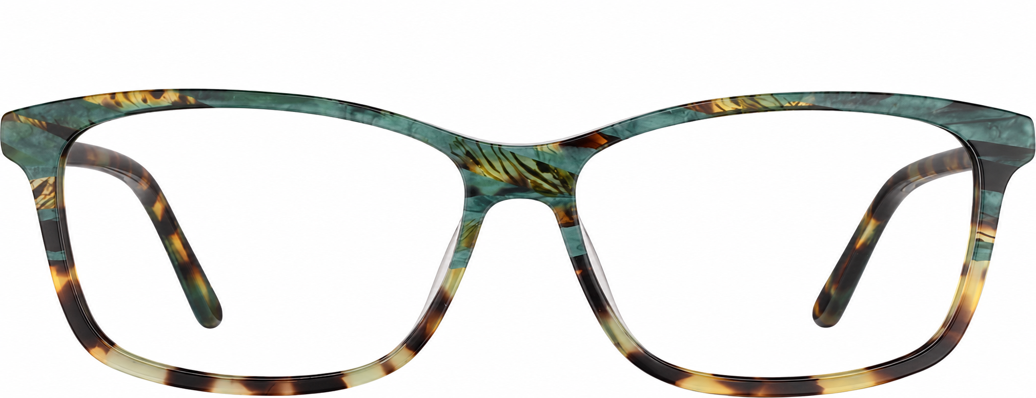 Green Rectangle Glasses · Green · reference