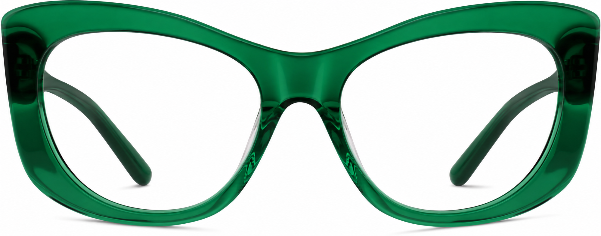 Green Cat-Eye Glasses · Green · reference