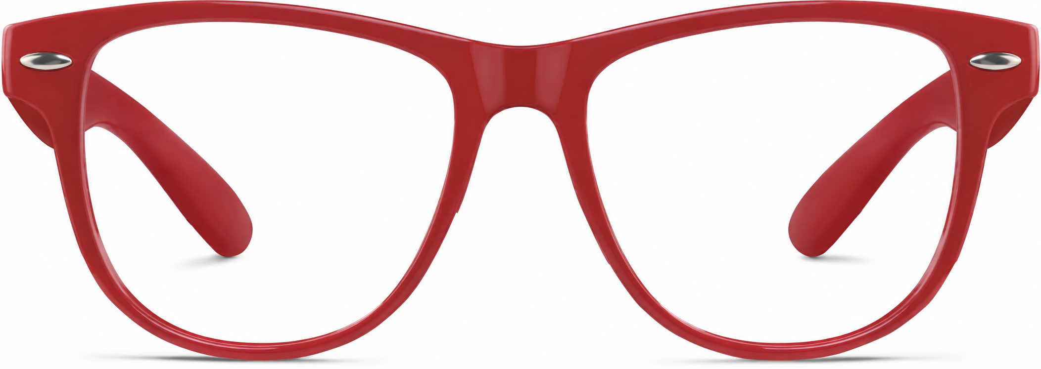 Red Kid's Square Glasses · Red · reference