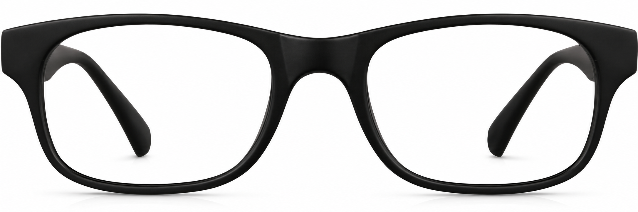 Black Kids' Rectangle Glasses · Black · reference