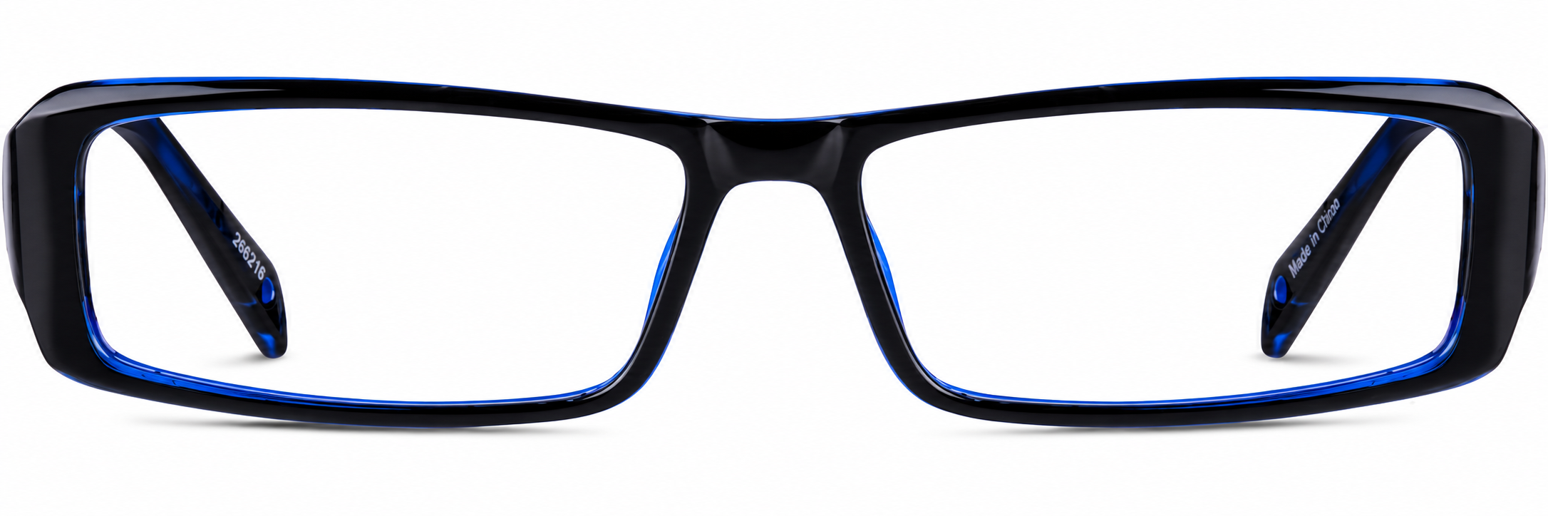 Blue Rectangle Glasses · Blue · reference