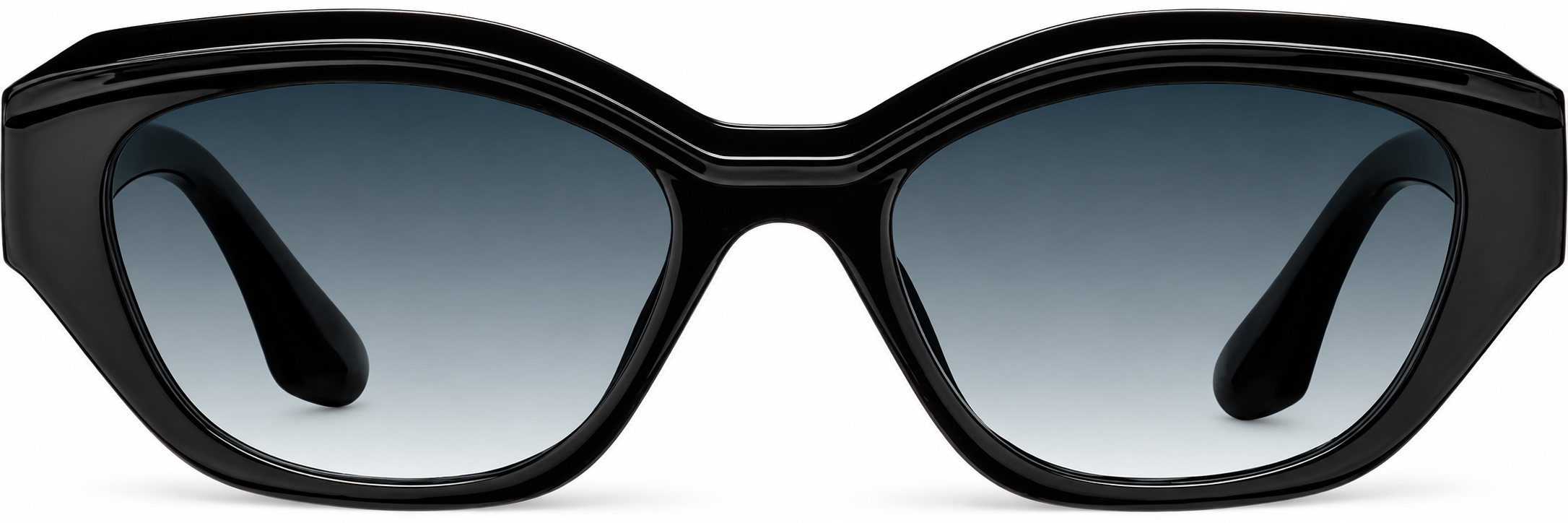 Black Cat-Eye Sunglasses · Black · reference