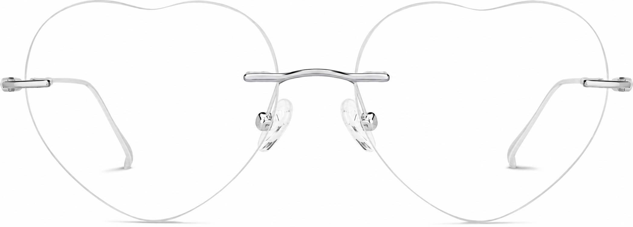 Silver Customizable Rimless Glasses · Silver · reference