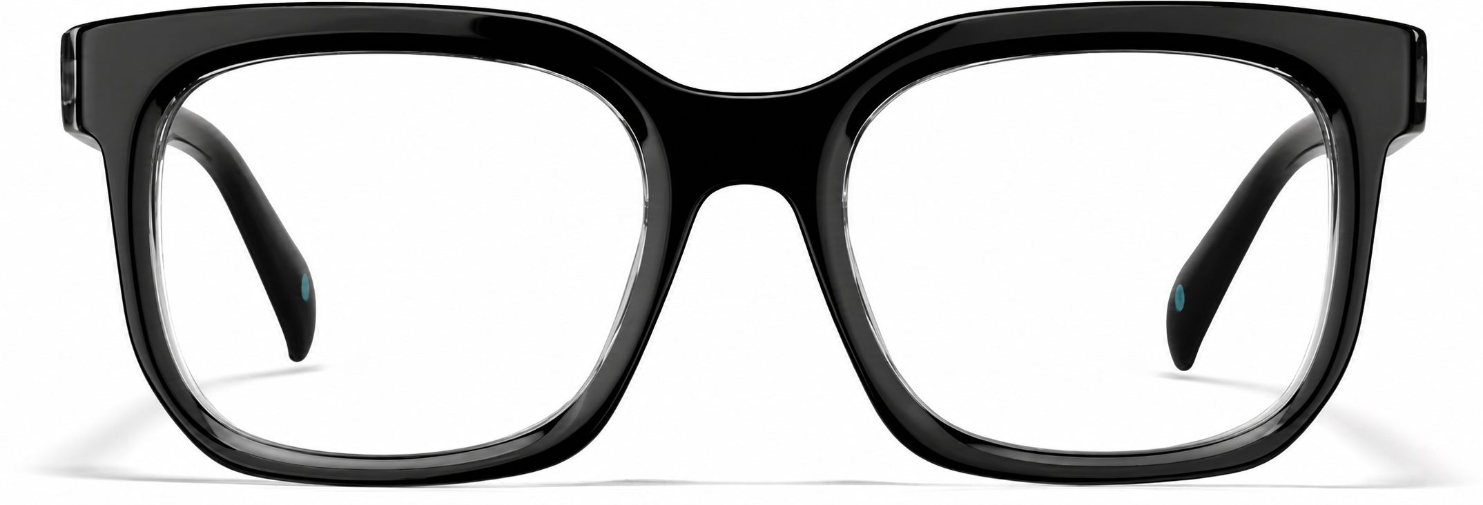 Black Rectangle Glasses · Black · reference