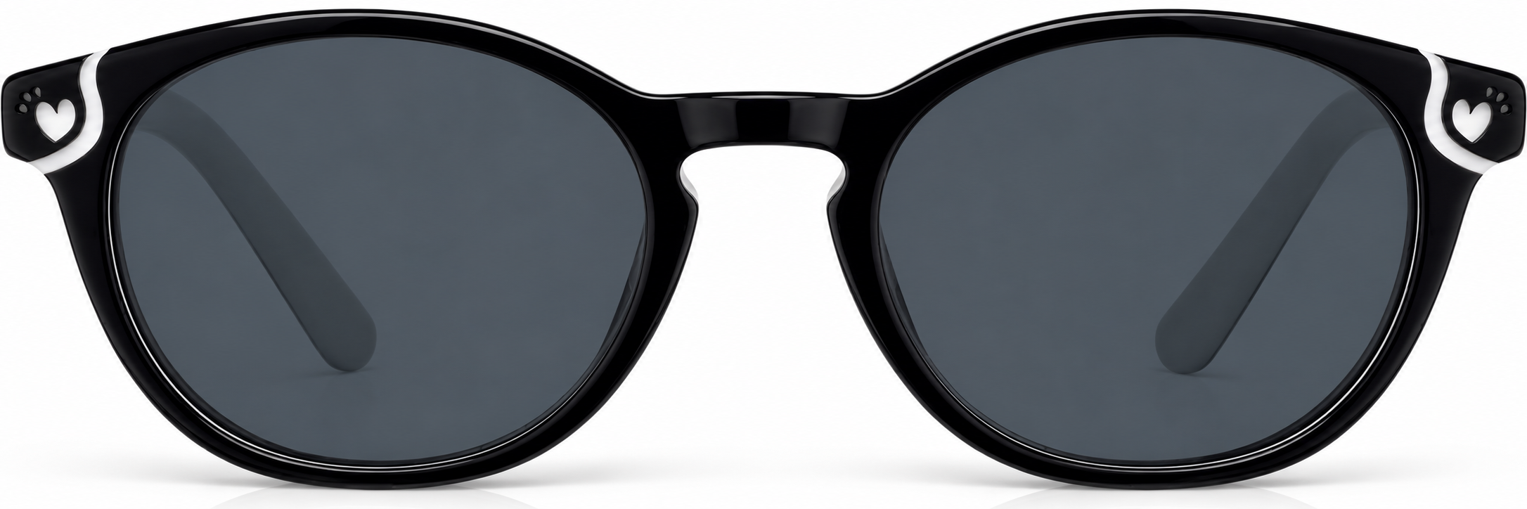 Black Kids' Round Sunglasses · Black · reference