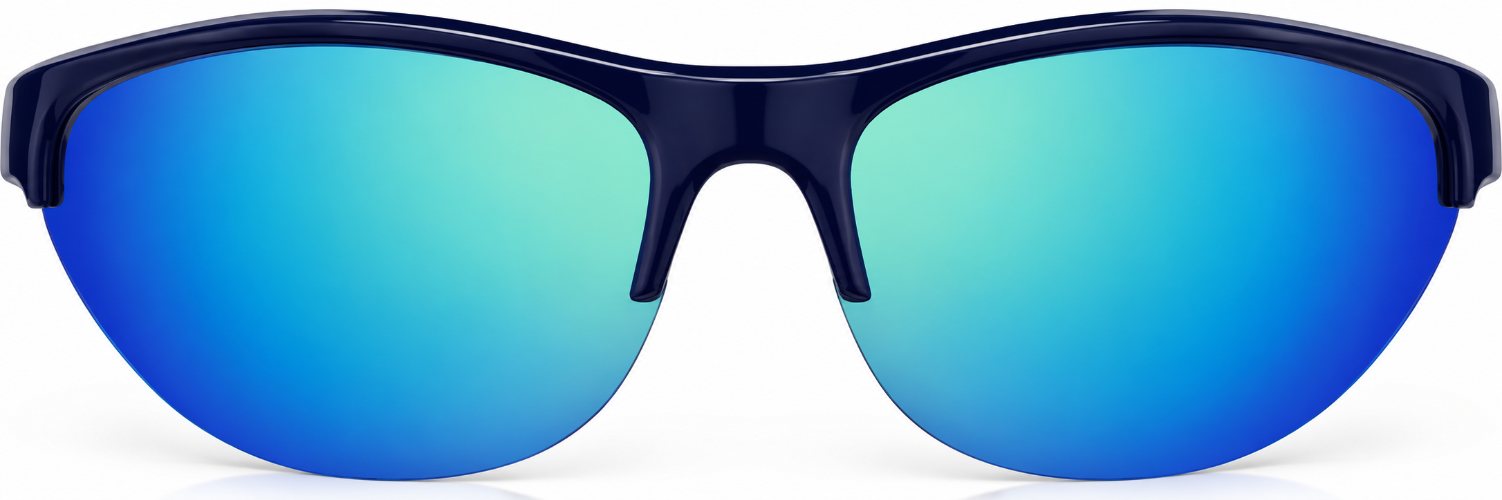 Black with Blue Mirror Cat-Eye Sunglasses · Black with Blue Mirror · reference