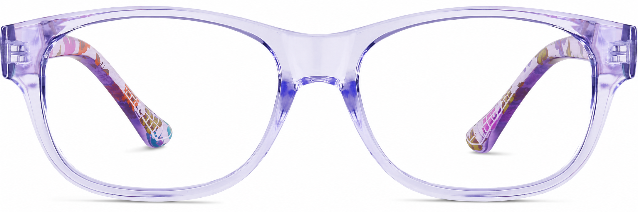 Purple Kids' Rectangle Glasses · Purple · reference