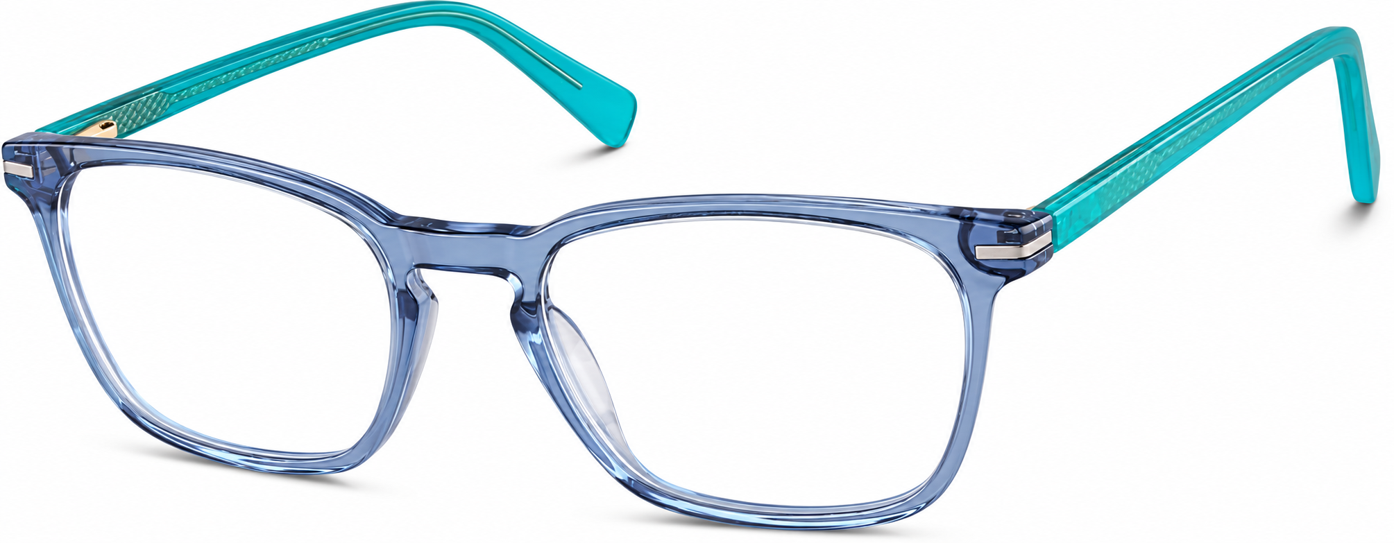 Blue Rectangle Glasses · Blue · reference