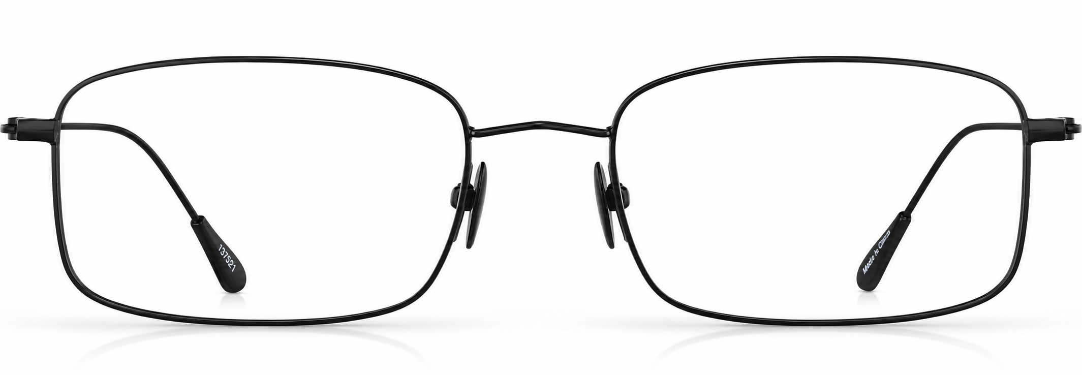 Black Titanium Rectangle Glasses · Black · reference