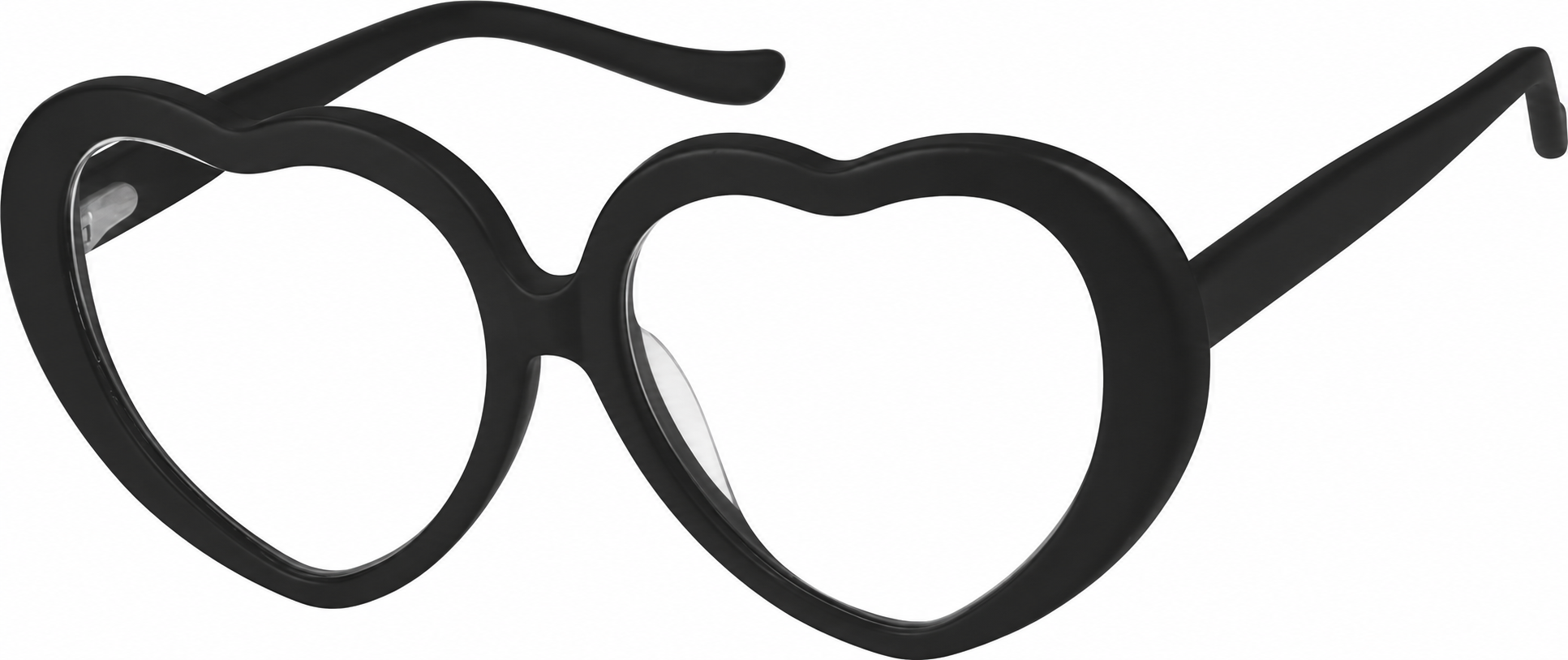 Black Kids' Heart-Shaped Glasses · Black · reference