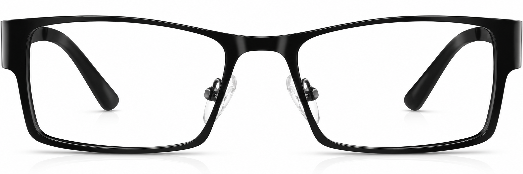 Black Rectangle Glasses · Black · reference
