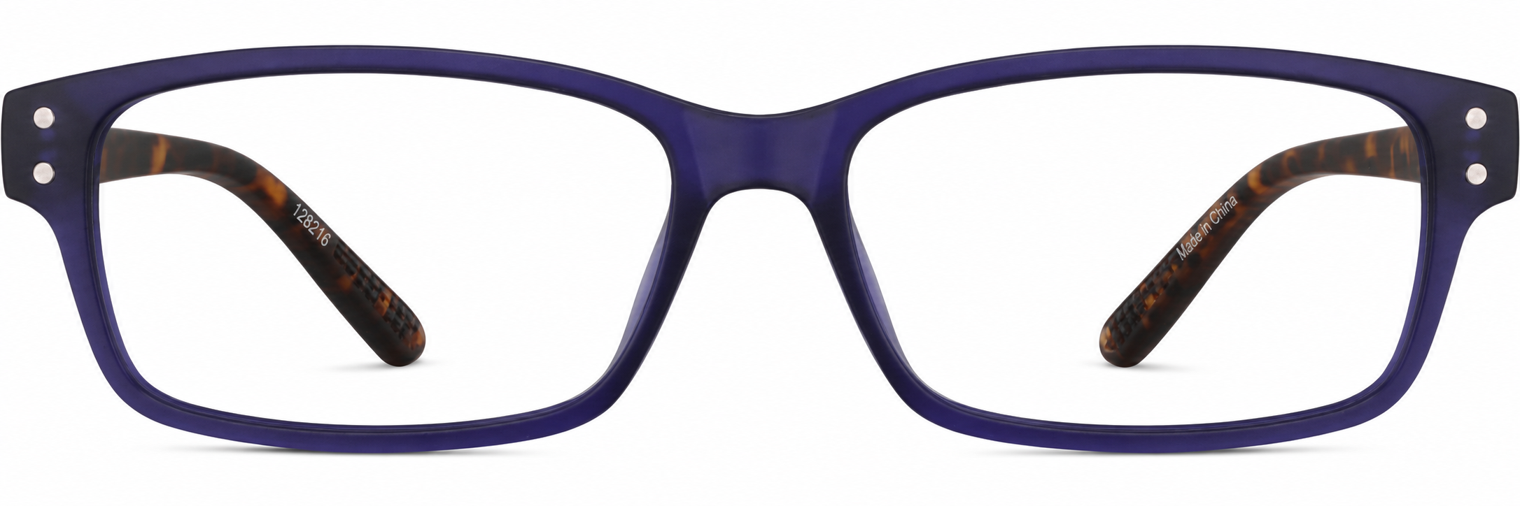 Blue Rectangle Glasses · Blue · reference