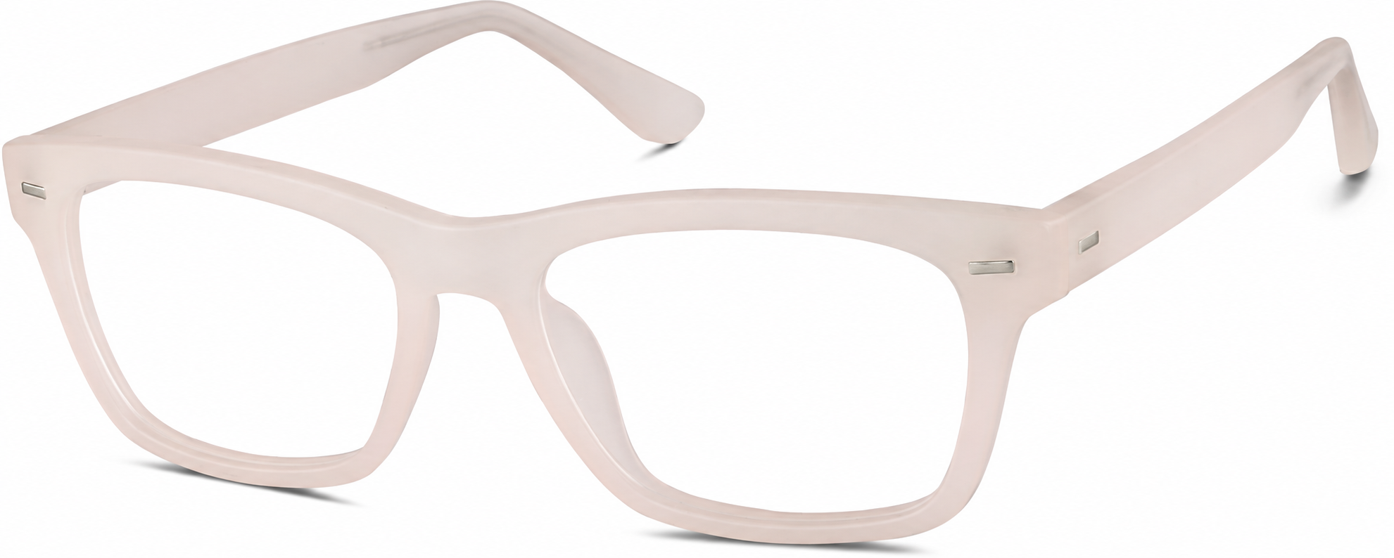 Pale Pink Glow-in-the-Dark Rectangle Glasses · Pale Pink · reference