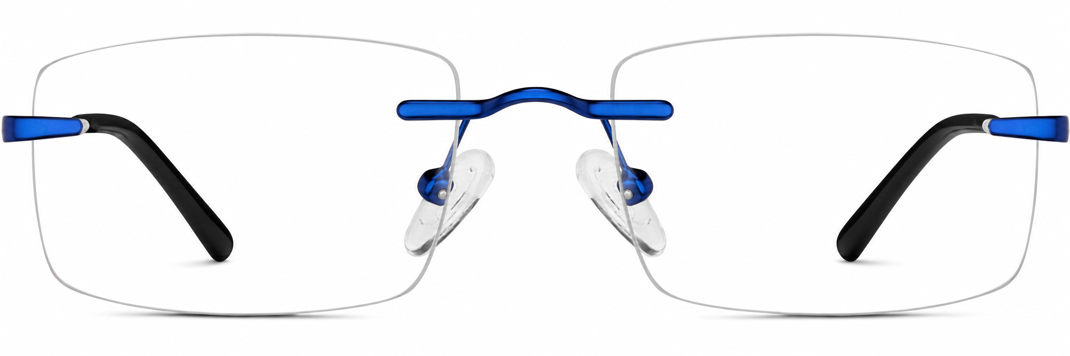Blue Customizable Rimless Glasses · Blue · reference
