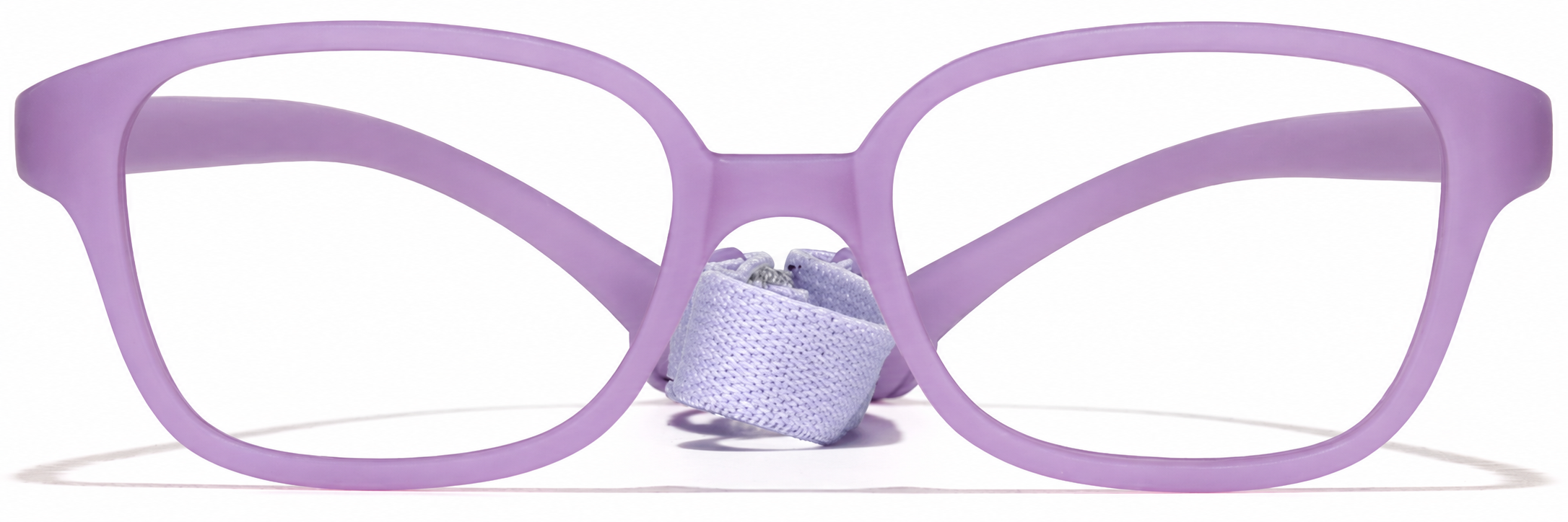 Purple Kids' Flexible Square Glasses · Purple · reference