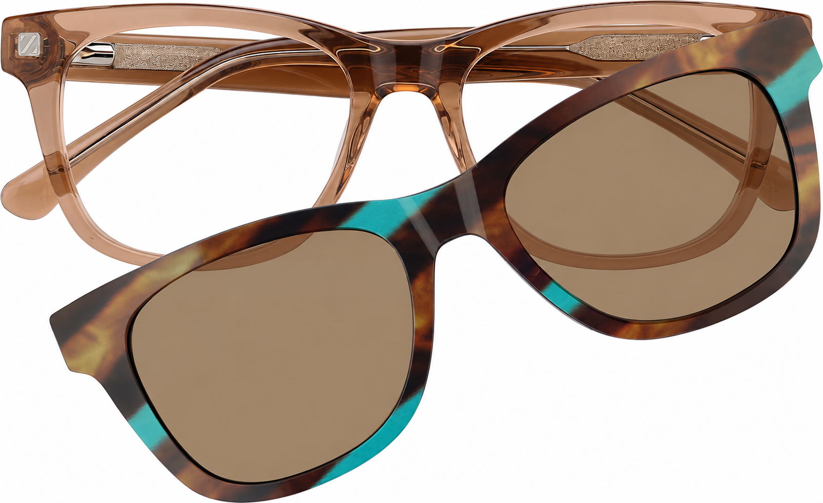 Brown Kids' Polarized Square Magnetic Clip-on Glasses · Brown · reference