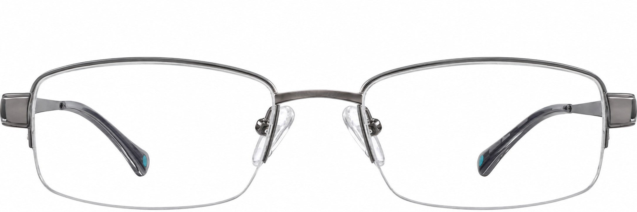 Gray Titanium Rectangle Glasses · Gray · reference