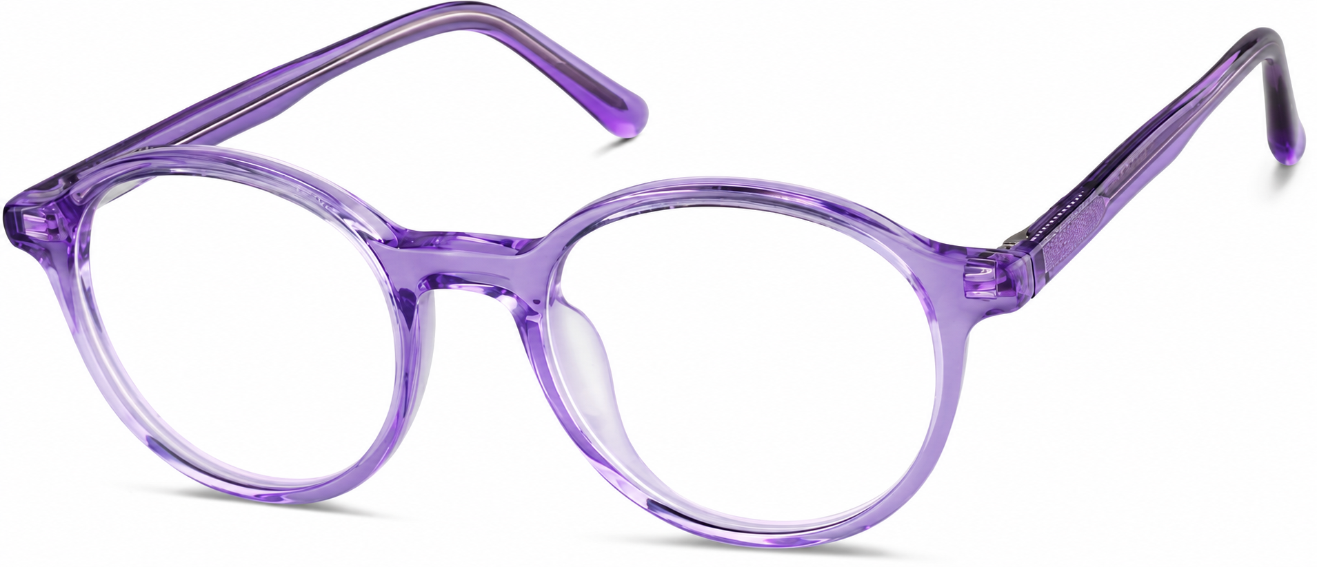 Purple Kids' Round Glasses · Purple · reference