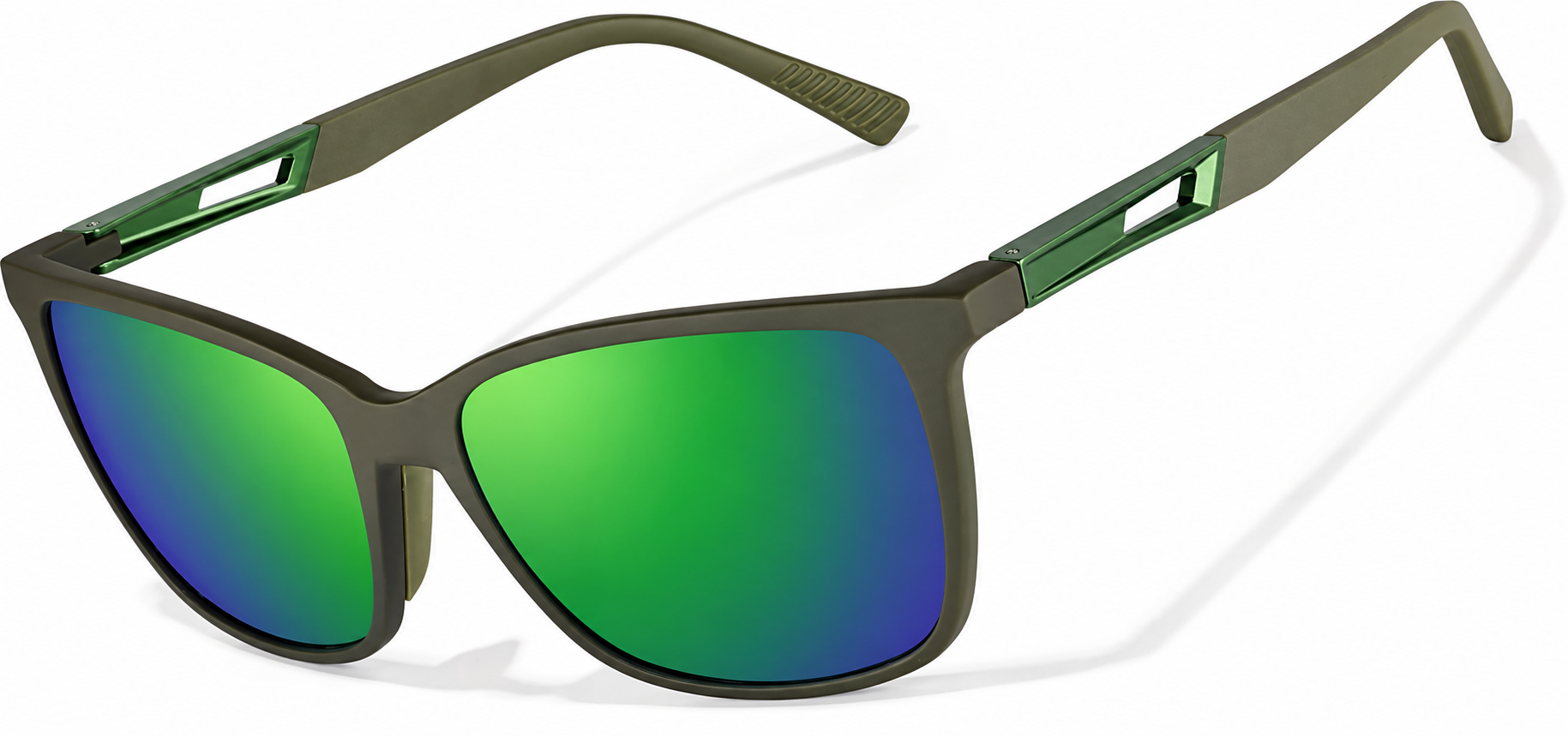 Square Sports Sunglasses · Green · reference
