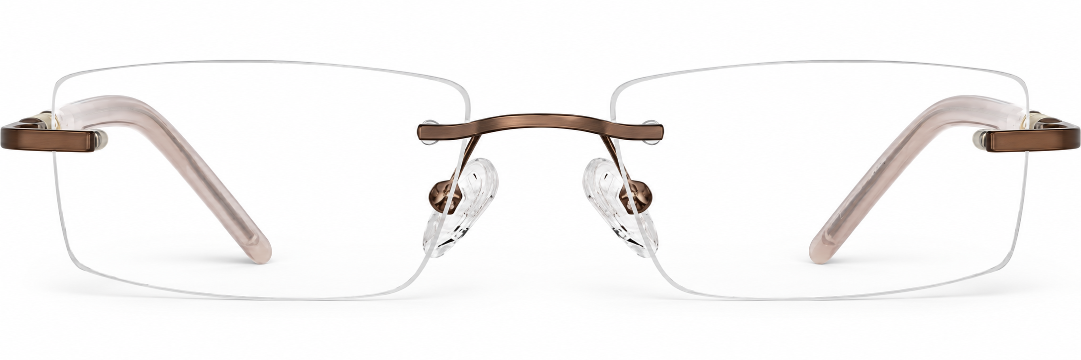 Brown Customizable Rimless Glasses · Brown · reference