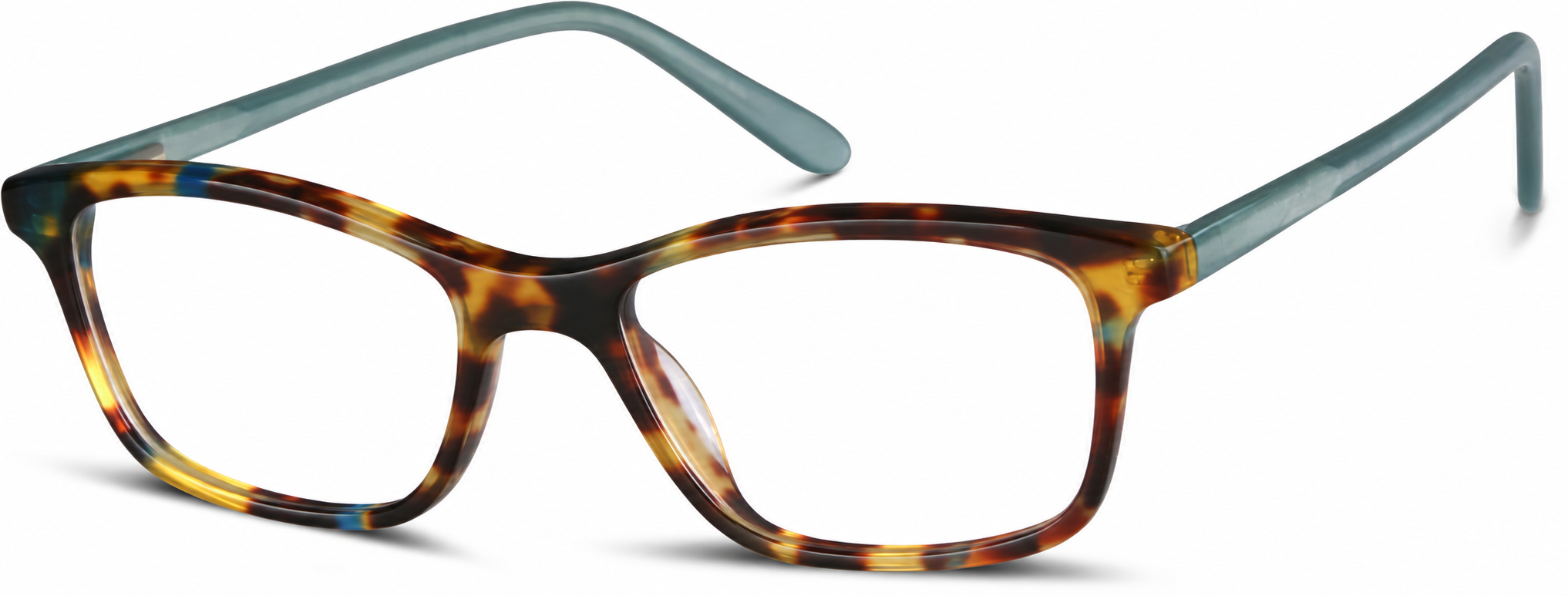 Tortoiseshell/Green Rectangle Glasses · Tortoiseshell/Green · reference