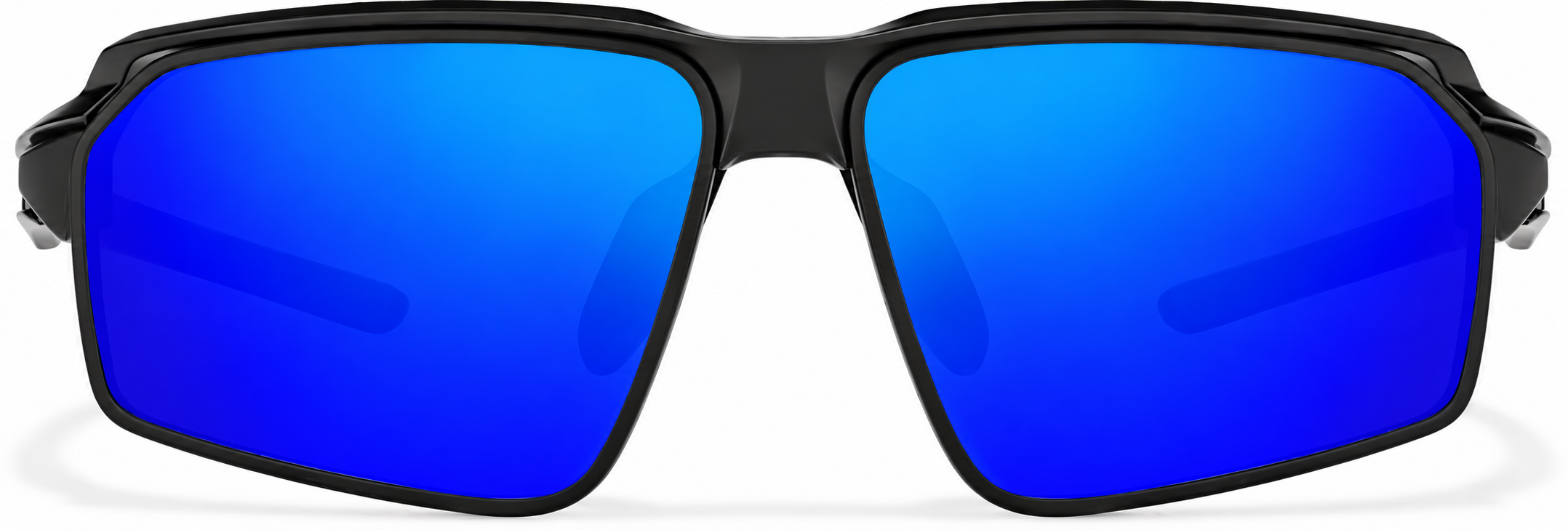 Black with Blue Mirror Active Wrap-Around Sunglasses · Black with Blue Mirror · reference