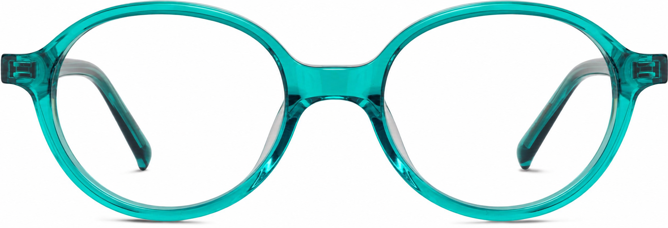 Green Kids' Round Glasses · Green · reference