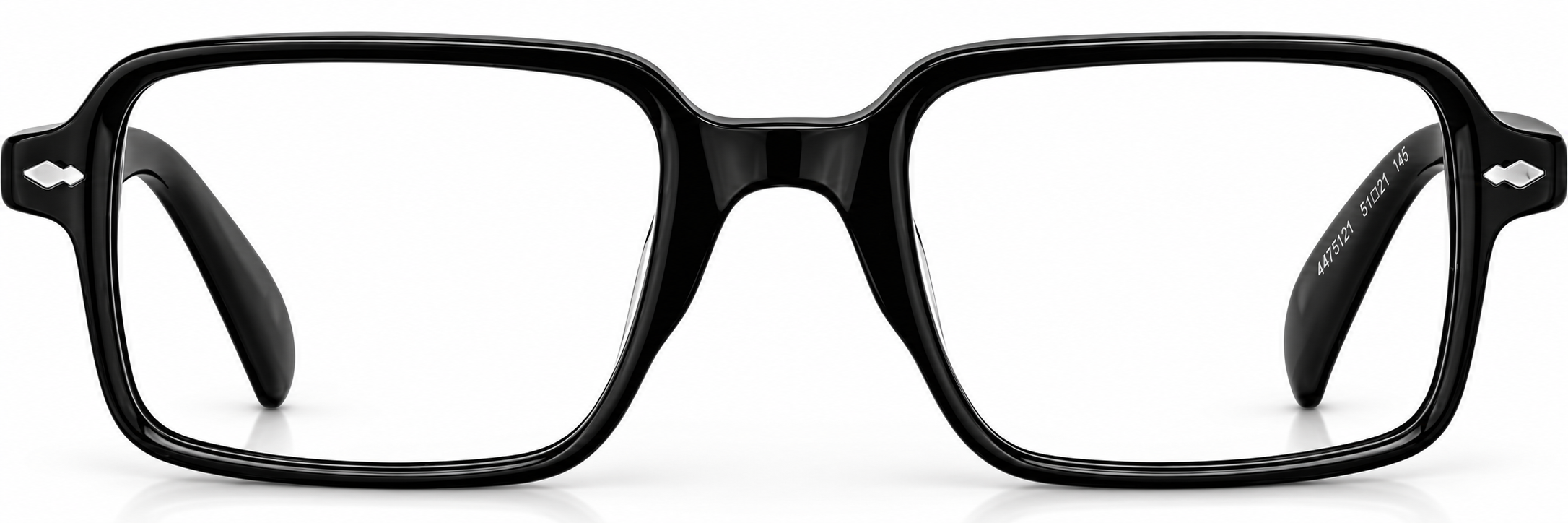 Black Bio-Based Acetate Rectangle Glasses · Black · reference