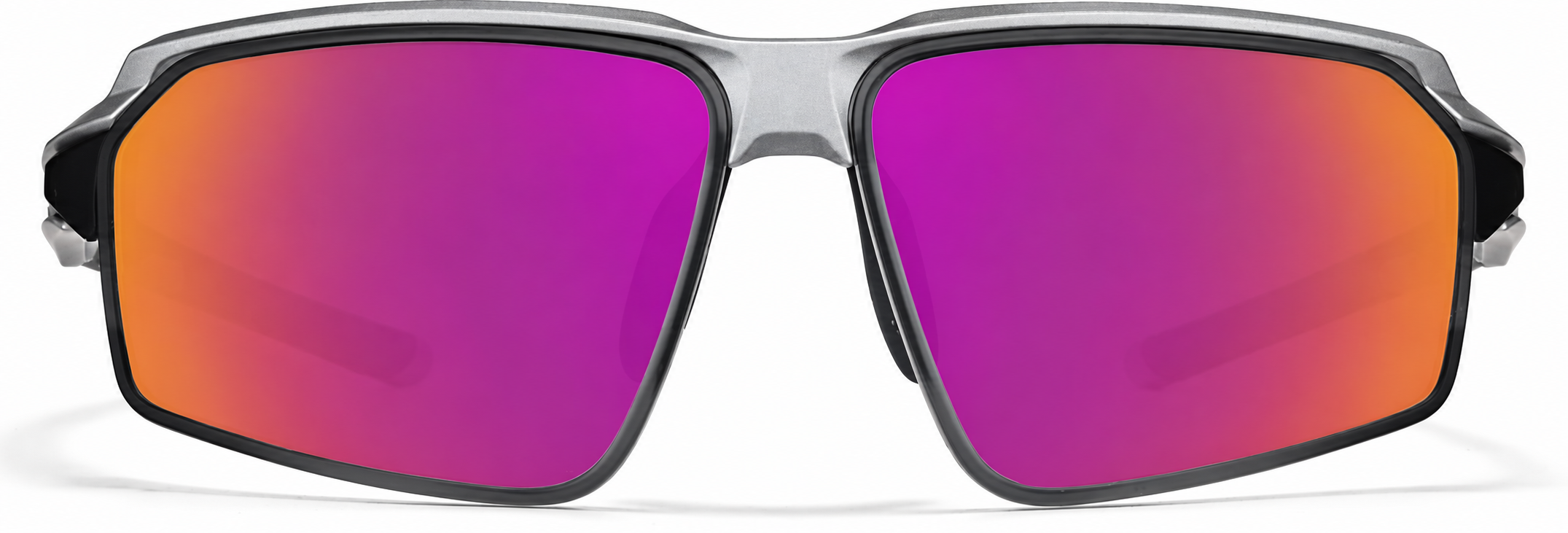 Silver with Rose Gold Mirror Active Wrap-Around Sunglasses · Silver with Rose Gold Mirror · reference