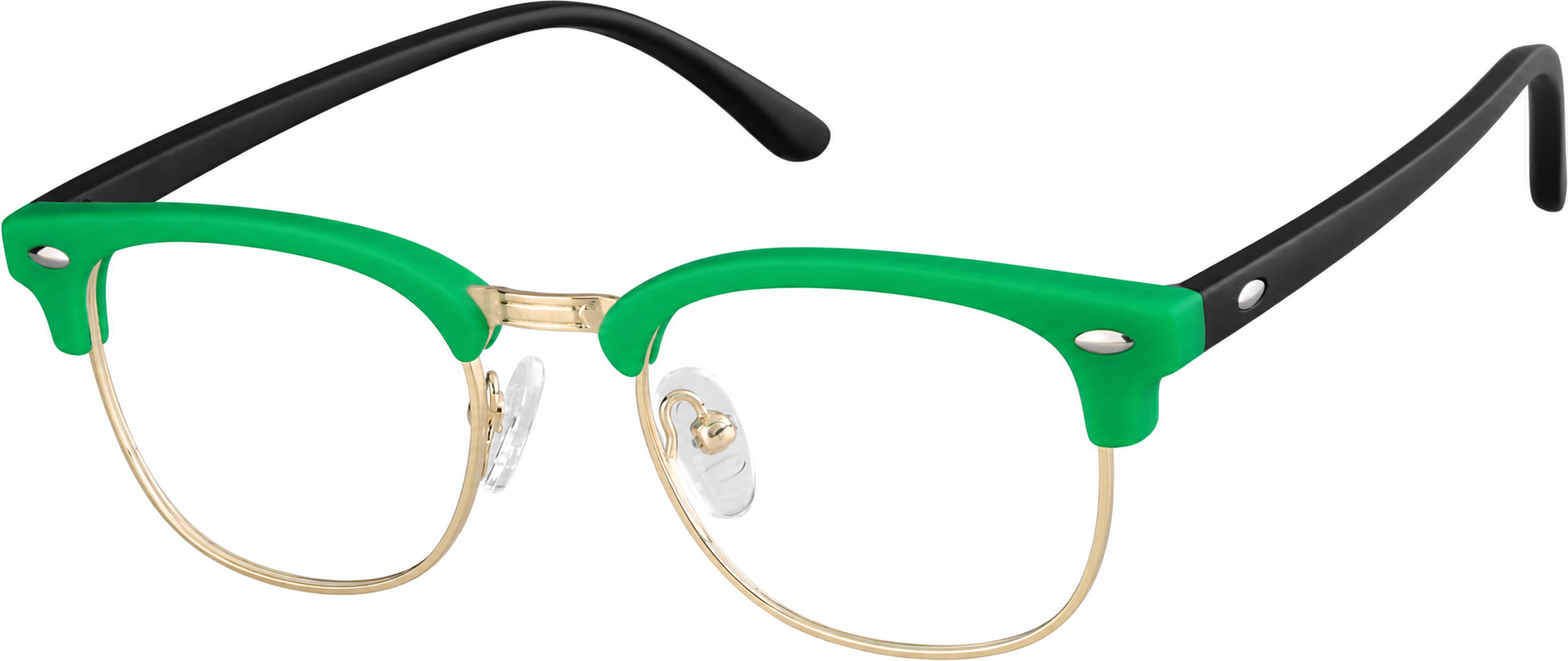 Green Kids' Browline Glasses · Green · reference