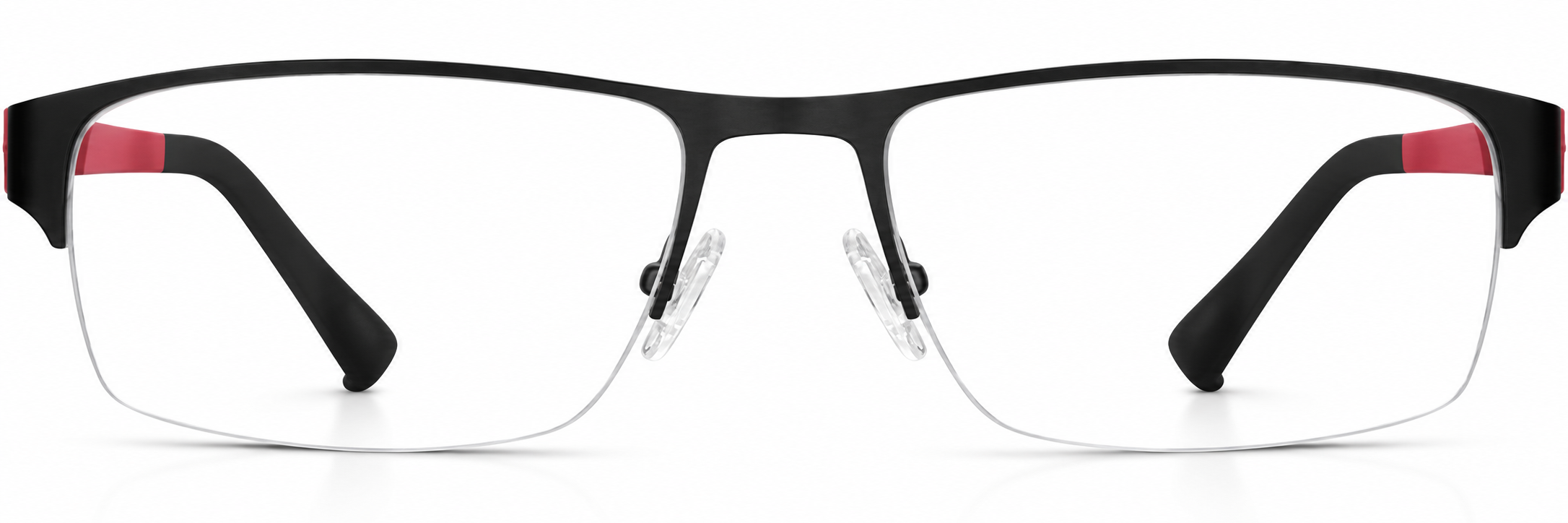 Black Half Rim Rectangle Glasses · Black · reference