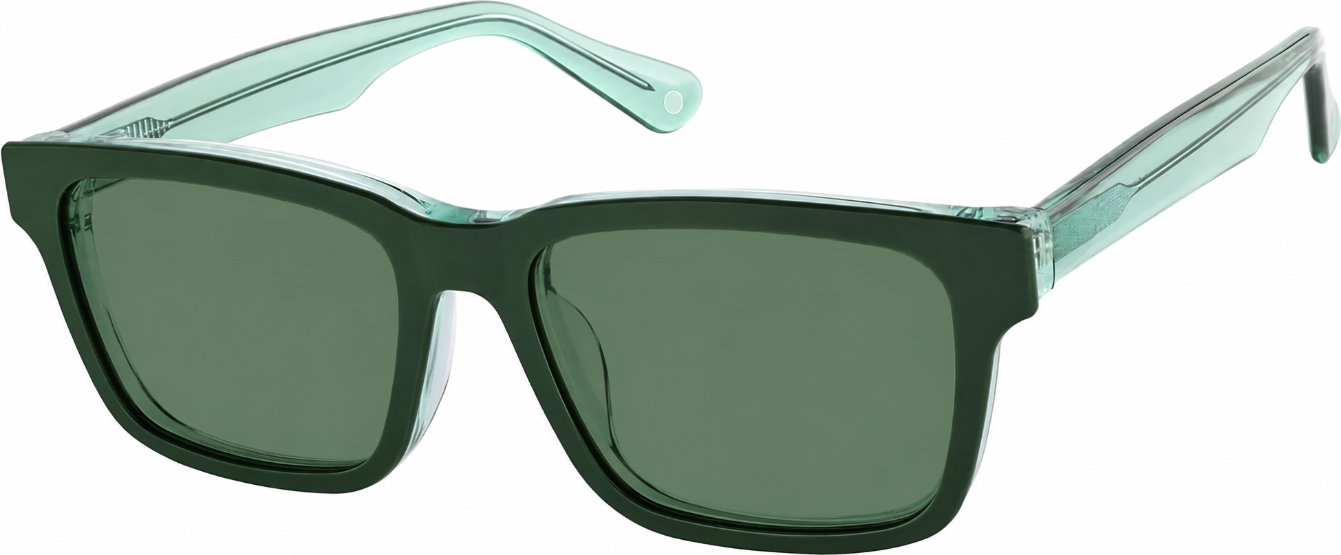 Green Polarized Rectangle Magnetic Clip-on Glasses · Green · reference