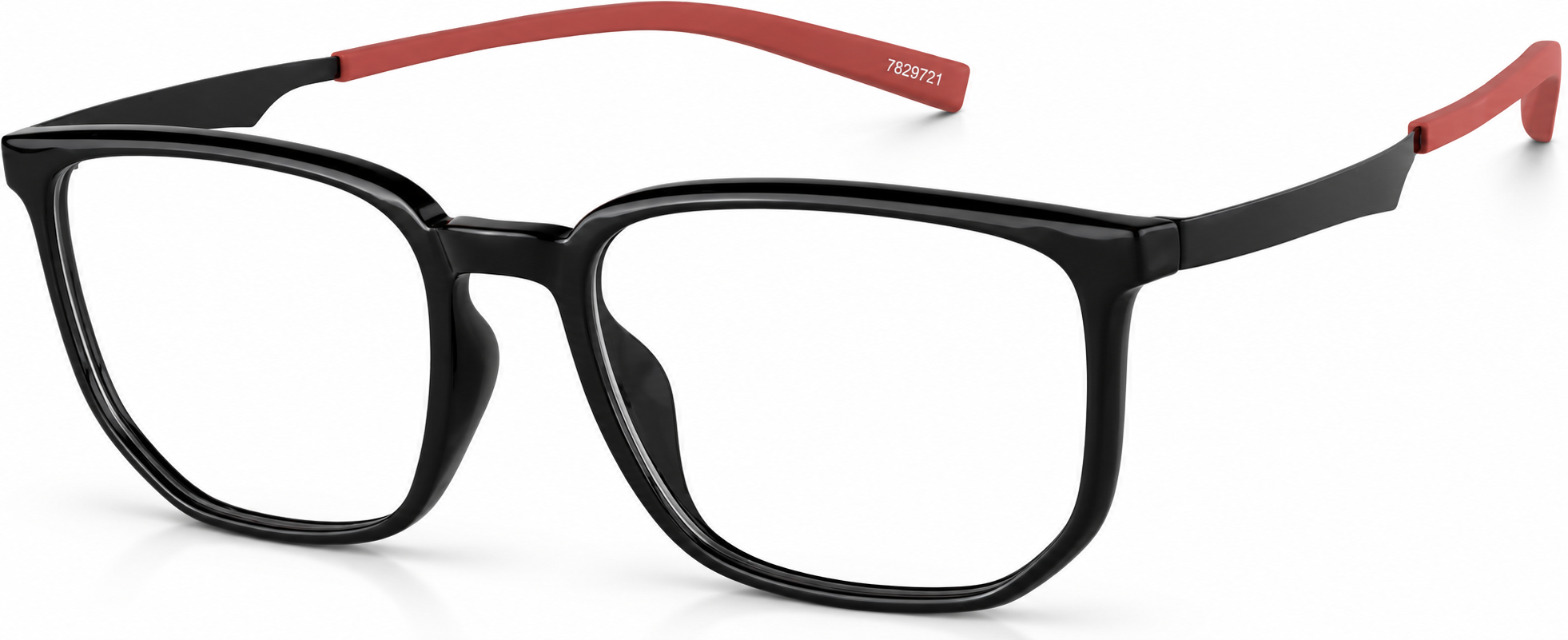Black Square Glasses · Black · reference