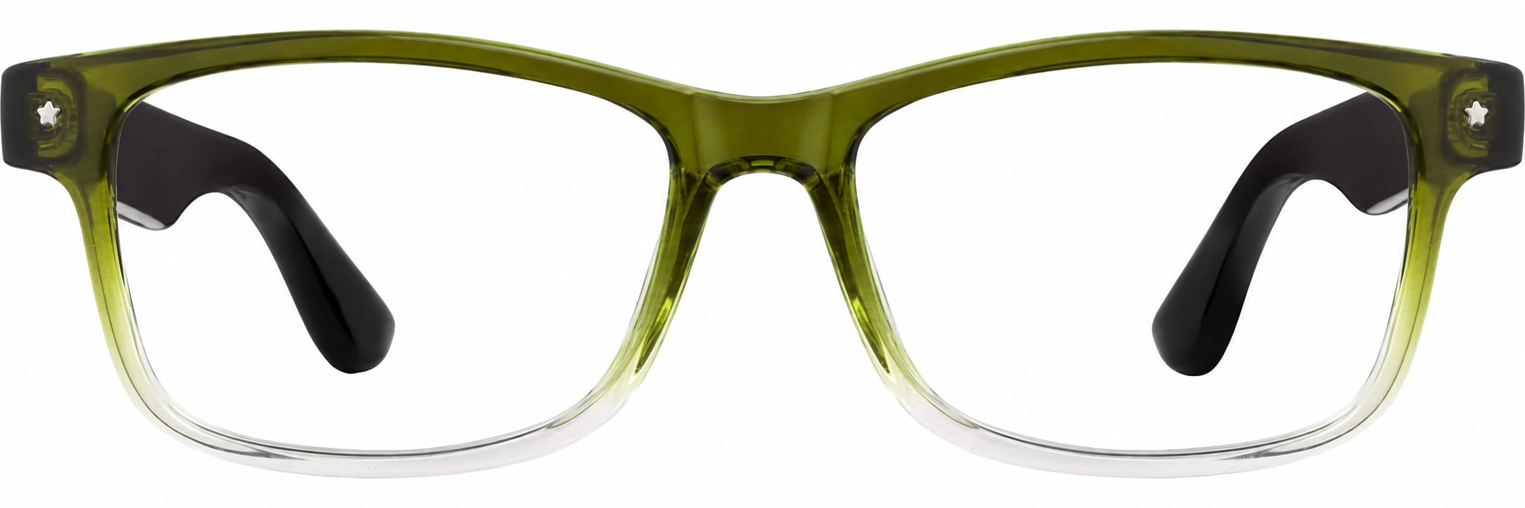 Green Plastic Rectangle Glasses · Green · reference