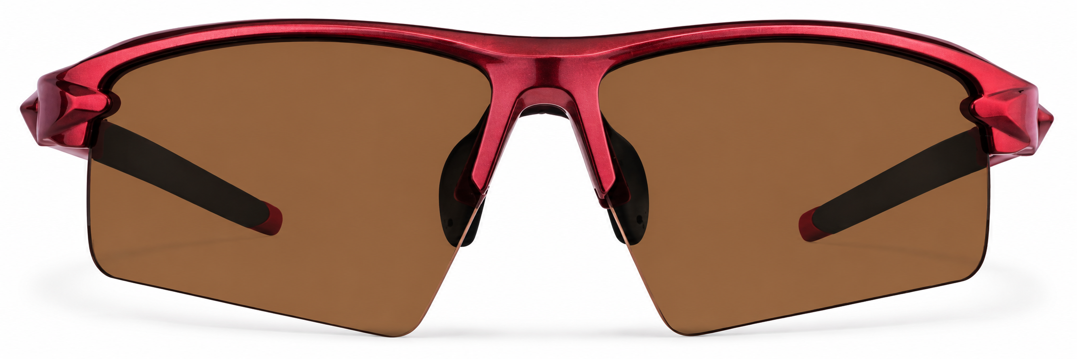 Red with Brown Lenses Wrap-Around Sports Sunglasses · Red with Brown Lenses · reference