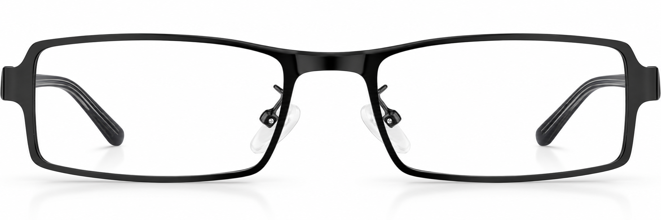 Black Rectangle Glasses · Black · reference