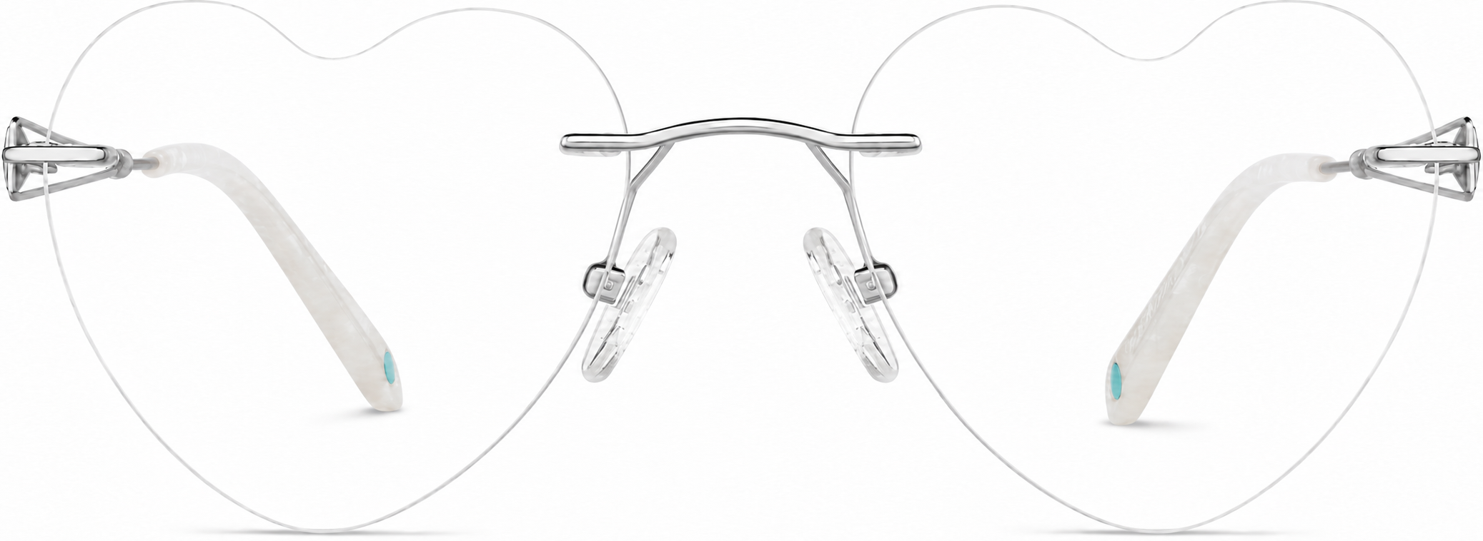 Silver Customizable Titanium Rimless Glasses · Silver · reference