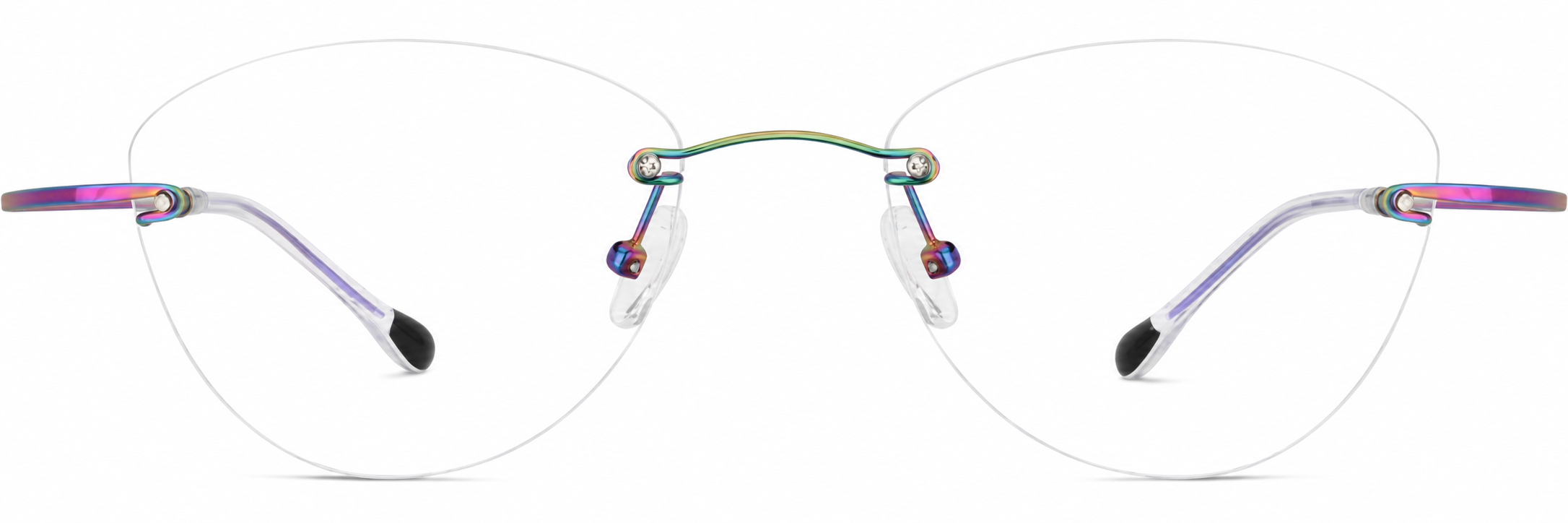Multicolor Customizable Titanium Rimless Glasses · Multicolor · reference