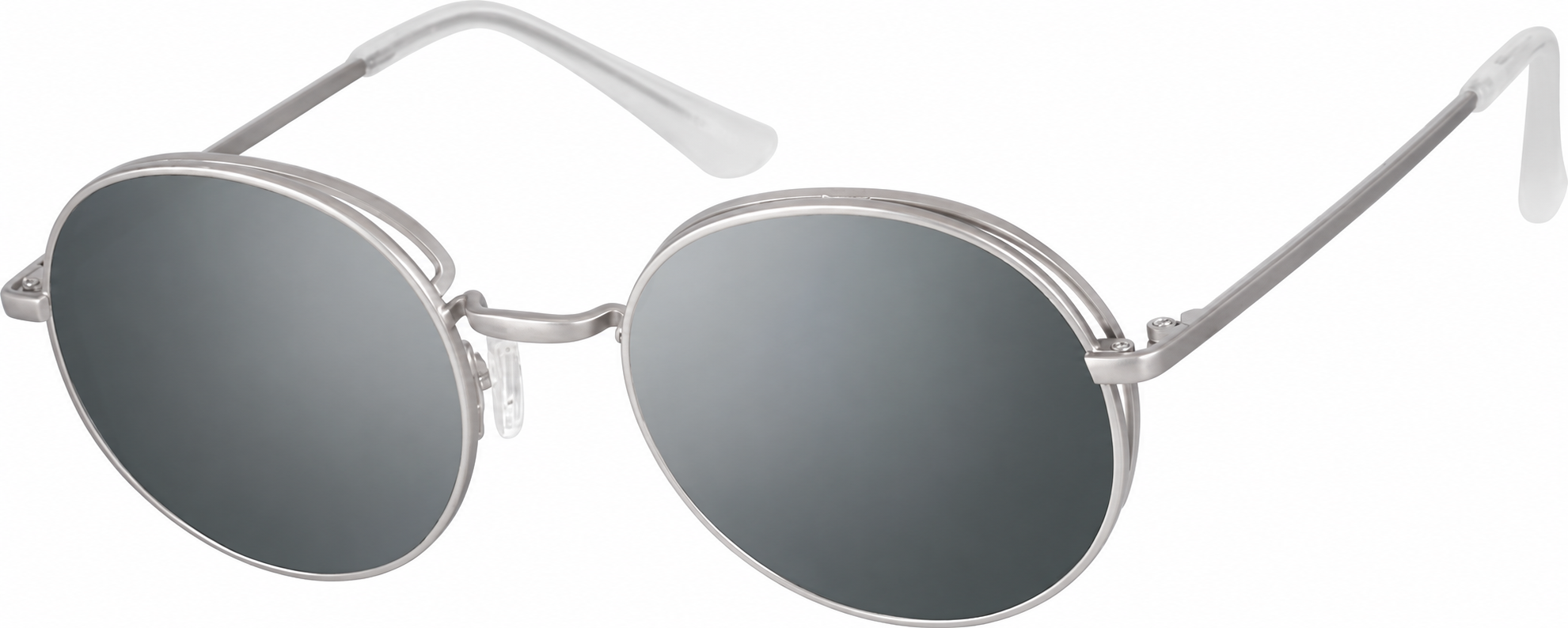 Premium Round Sunglasses · Silver · reference