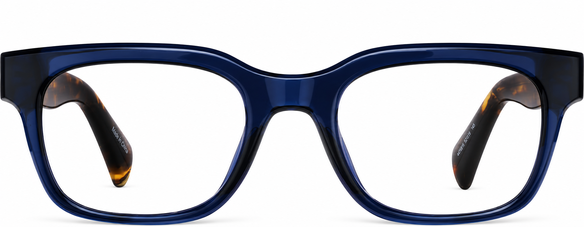 Blue Rectangle Glasses · Blue · reference