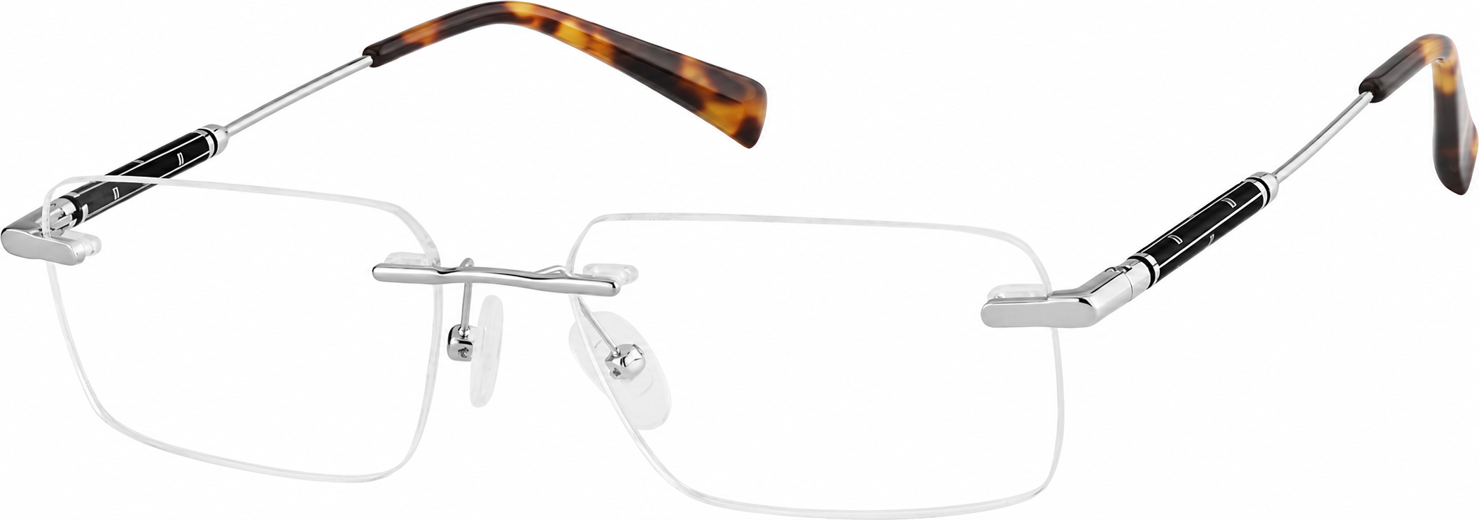 Silver Customizable Rimless Glasses · Silver · reference