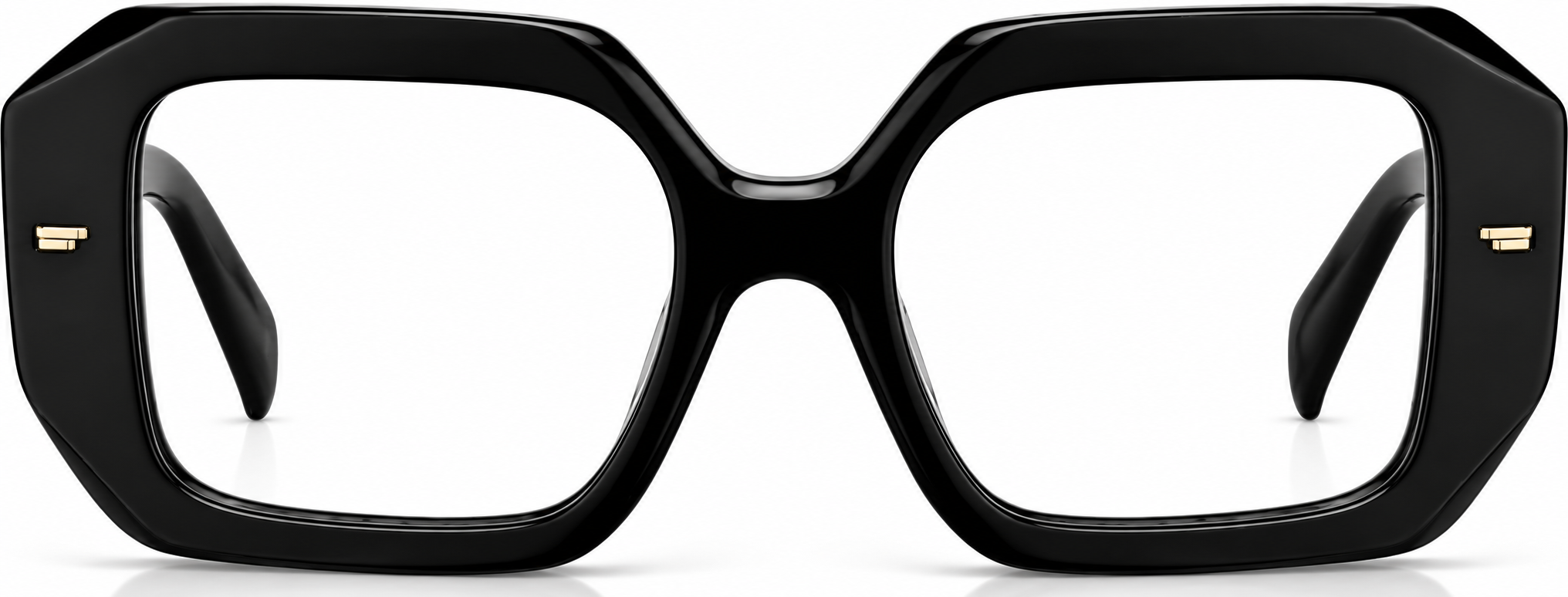 Black Geometric Glasses · Black · reference
