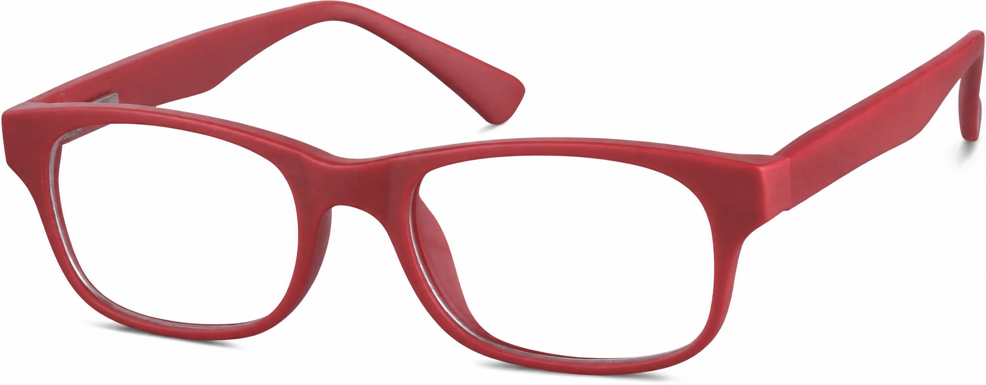 Red Kids' Rectangle Glasses · Red · reference