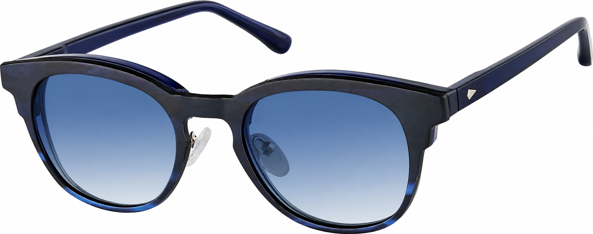 Blue Polarized Browline Magnetic Clip-on Glasses · Blue · reference
