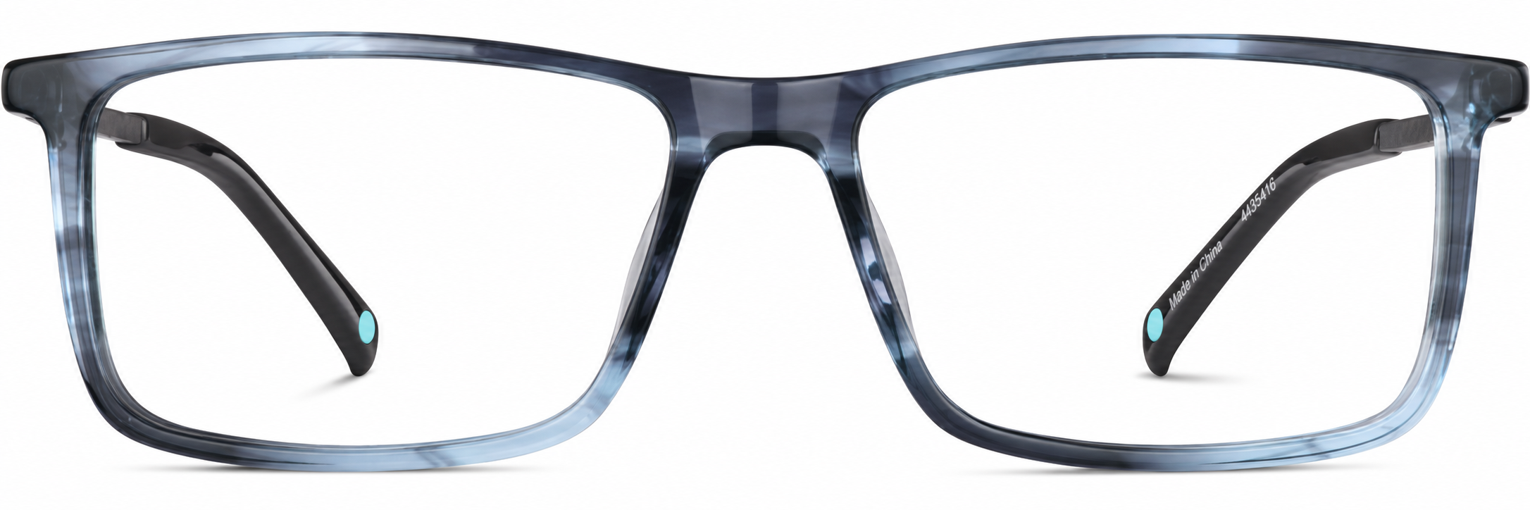 Blue Rectangle Glasses · Blue · reference