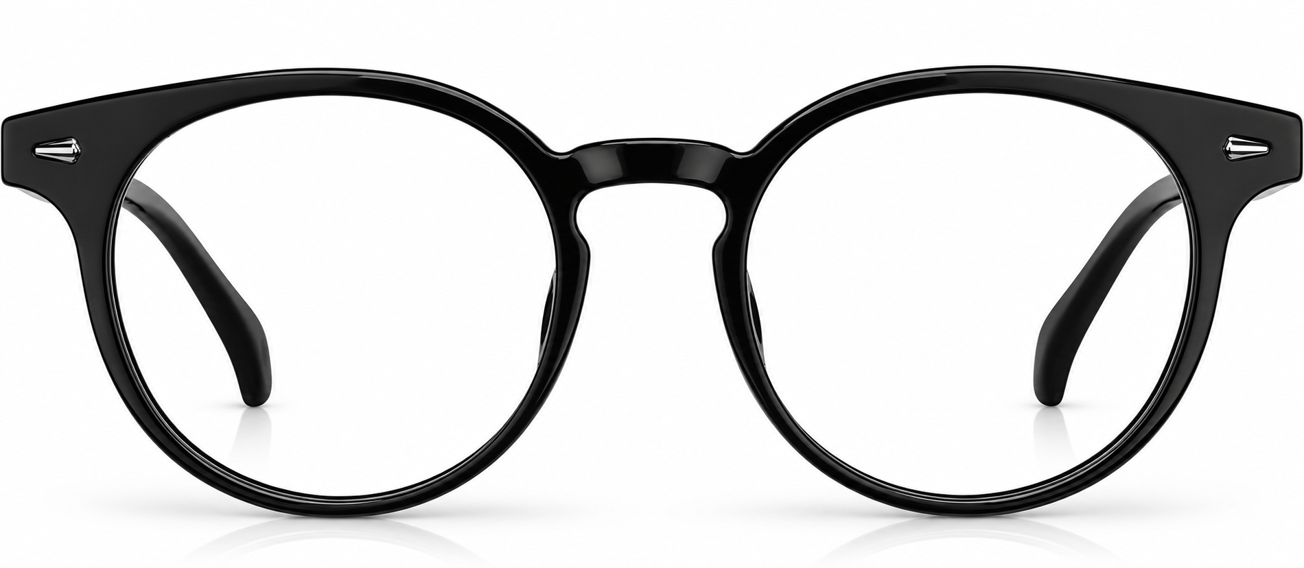 Black Round Glasses · Black · reference